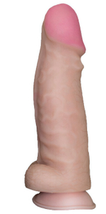 Фаллоимитатор реалистик гигант на присоске (Цвет: телесный)
