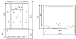 Душевая кабина Timo T-1170
