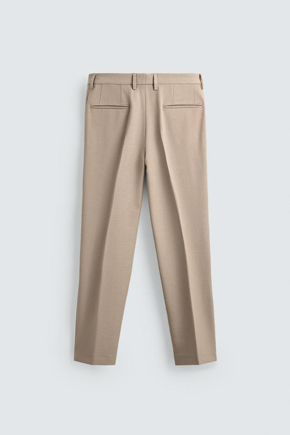 ZARA КОСТЮМНЫЕ БРЮКИ SLIM FIT, ПЕСОЧНЫЙ МЕЛАНЖ