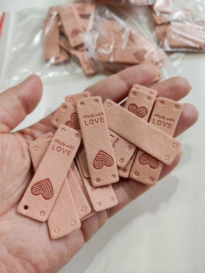 ПЫЛЬНАЯ РОЗА СЕРДЕЧКО - Нашивка 5х1,5см (Упаковка - 15шт) (1244 Евгения)