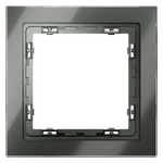 Рамка стеклянная VOLTUM S70 на 1 пост, (титан, стекло)