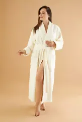 Халат женский махровый 6895 крем NUSA