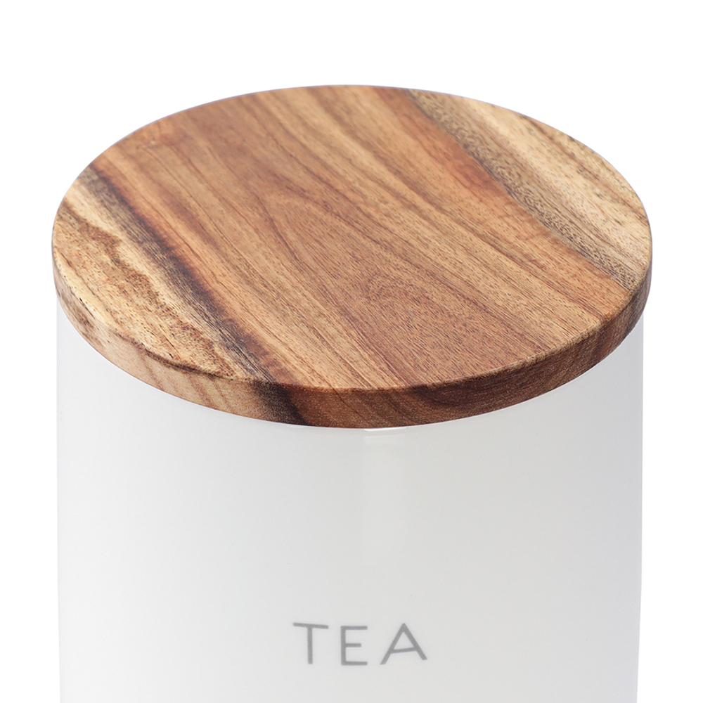 Банка керамическая для хранения чая, 650 мл, белая