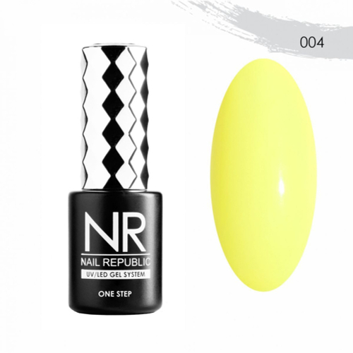 Nail Republic Гель-лак One step 004 Желтый однофазный, 10 мл