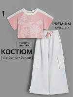 Костюм для девочки, футболка и брюки