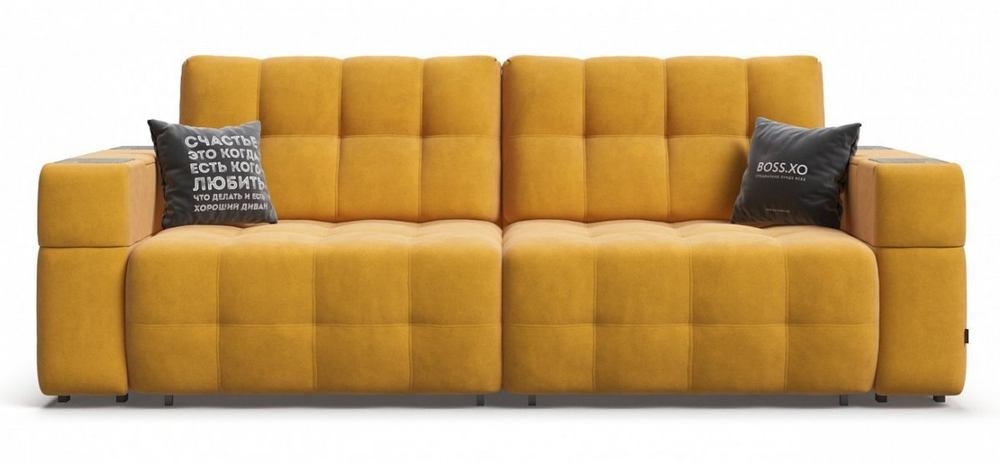 Диван Босс ХО Велюр Монолит желтый