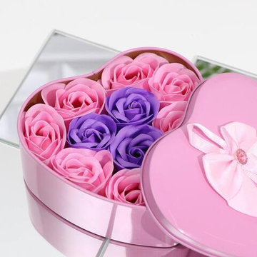 Мыльные розочки, фиолетовые и розовые