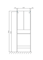 Шкаф для стиральной машины AQUATON ЛОНДРИ 60 белый глянец (1A260503LH010)