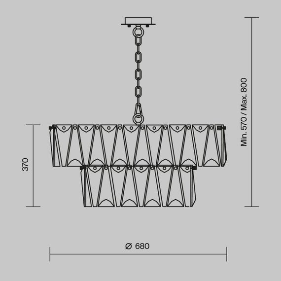 Подвесная люстра Maytoni Puntes MOD043PL-12CH