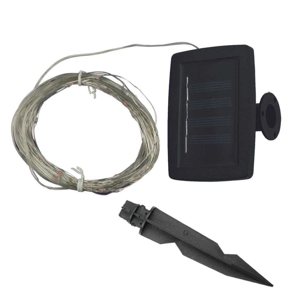 USL-S-128-PT9900 DEW Садовая гирлянда на солнечной батарее Роса. 100 светодиодов. Разноцветный свет. 1xАА Ni-Mh аккумулятор в-к. IP44. TM Uniel.