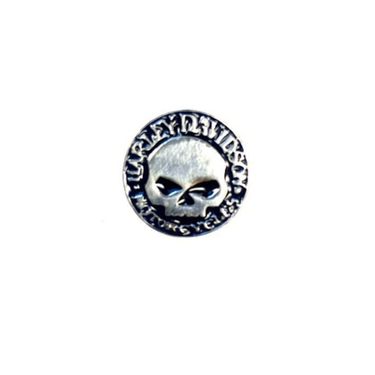 Значок Harley Davidson Череп Мельхиор (черный)