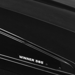Автобокс на крышу автомобиля "Winner585" двусторонее открывание (черный глянцевый) / Евродеталь