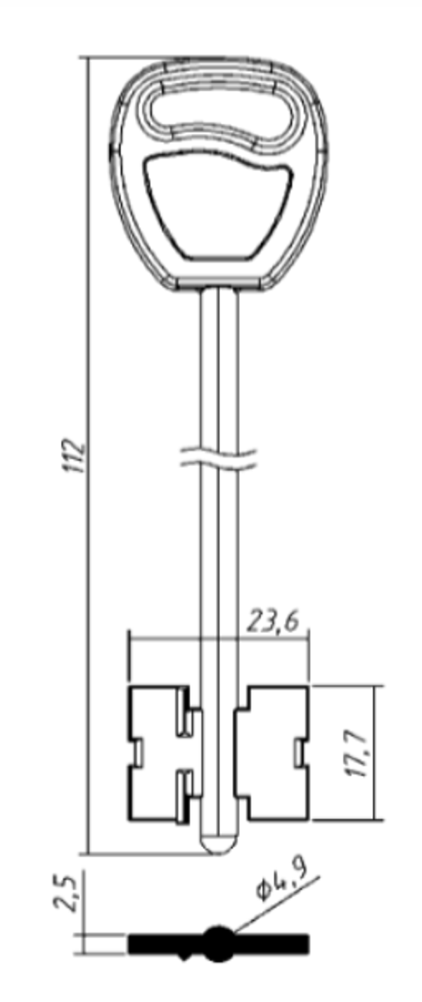 Заготовка дверняк ГАРДИАН 9 в пластике