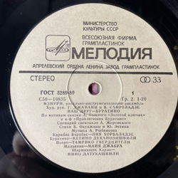 Винтажная виниловая пластинка LP Мзиури Наш Друг Буратино (СССР 1980)