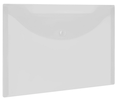 Папка-конверт с кнопкой А5 малый формат "Universal" прозрачная, 0,15мм/ (BRAUBERG)