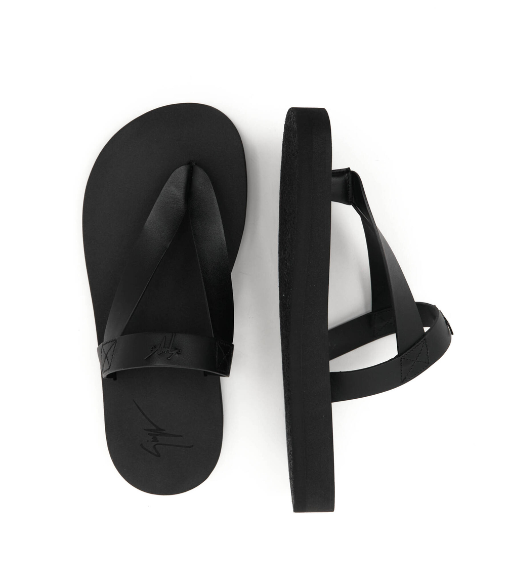 кожаное вьетнамки Giuseppe Zanotti - черный(EU20044)