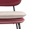 Стул полубарный с контрастным кантом pea, велюр, бордовый/бежевый