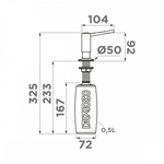 Дозатор для моющего средства OM-02-P-ES латунь/espresso