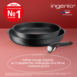 Набор сковород Tefal Ingenio Black Stone L3999032