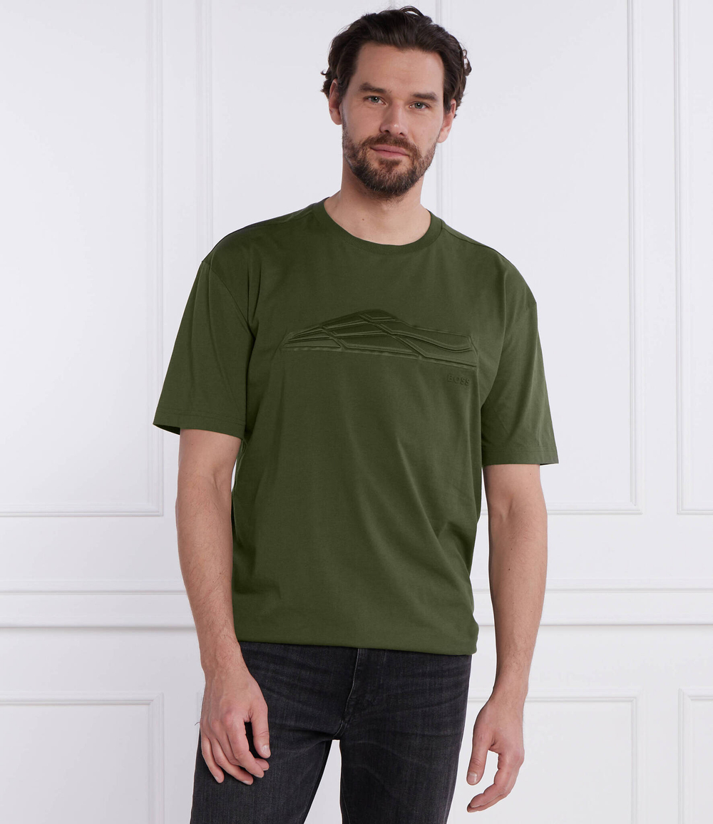 Футболка Tee Titanium BOSS GREEN - хаки(50506339)