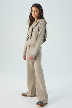 H&M Комплект из мягкого тонкого свитера и брюк-джоггеров, светло-бежевый