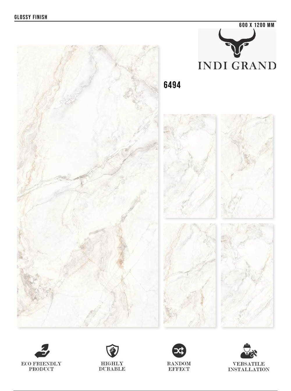 Керамогранит glossy №5, 60х120, 6494