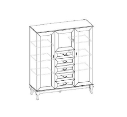 Комод Стефани -5.2, дуб белый