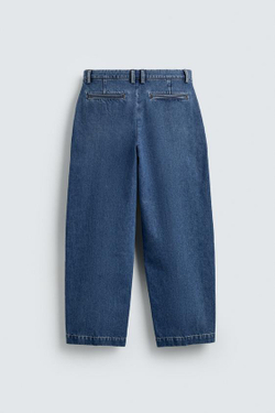 ZARA ДЖИНСЫ ЧИНОС STRAIGHT FIT, СИНИЙ