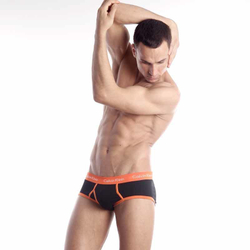 Мужские трусы брифы Calvin Klein 365 Black Orange Brief