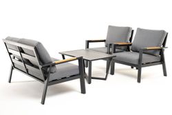 "Орхидея" лаунж-зона 4-местная из алюминия, цвет темно-серый