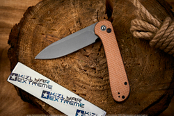 Нож Civivi BL Elementum C2103D сталь 14C28N Gray StoneWash рукоять Brown Micarta