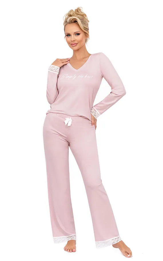 Simply long pyjamas Powder Pink
