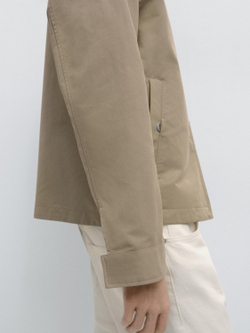 Massimo Dutti Короткая куртка с карманами, светло-бежевый