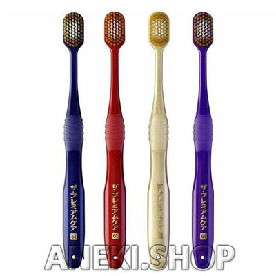 Щетка зубная 7-ми рядная с увеличенным количеством пучков овальной формы со сверхтонкими концами щетинок №61 средней жесткости Ebisu