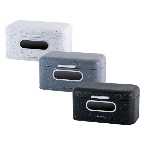 Хлебница Kamille KM-1110 из нержавеющей стали с окошком