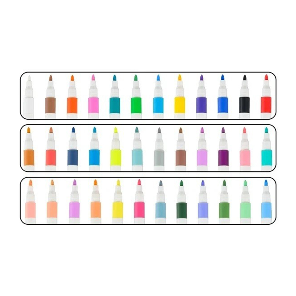 Маркер для скетчинга Basir, акриловый, серия "Котики" на водной основе, 36 цветов