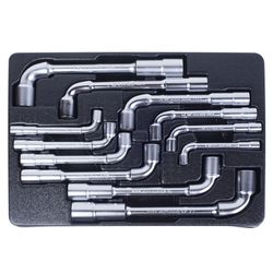 KING TONY (9-1812MR) Набор торцевых ключей Г-образных, ложемент, 12 предметов