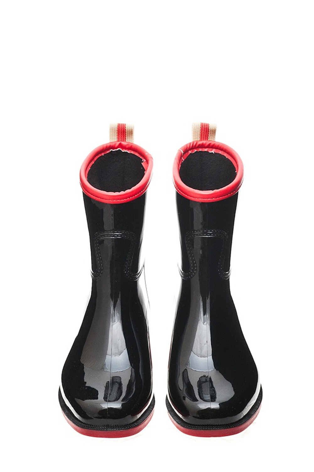 Сапоги BoomBoots Black&Red Flat (с утеплителем)