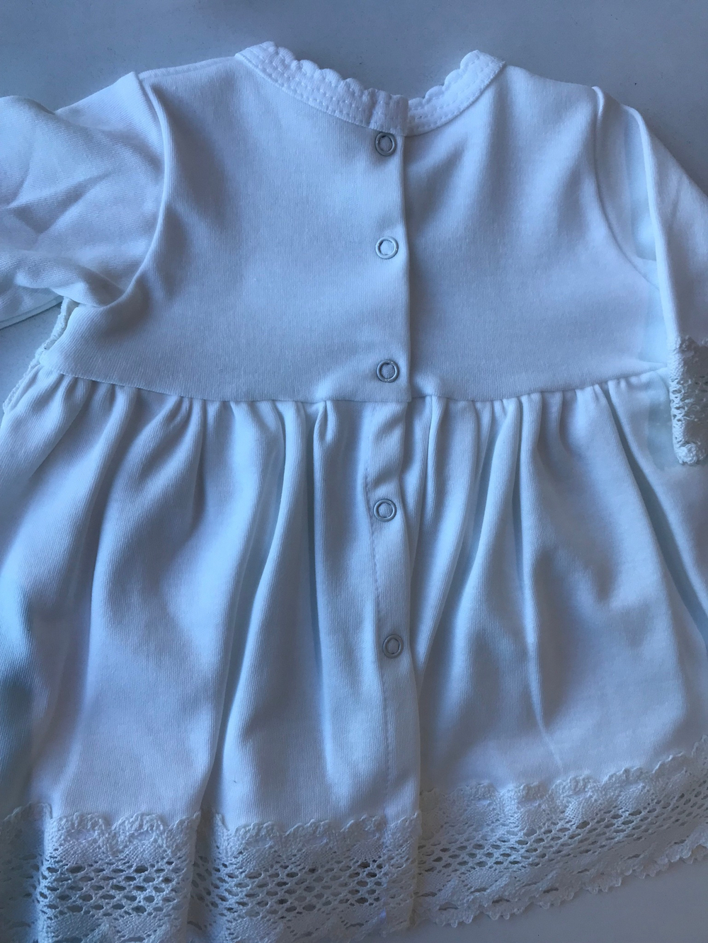 Платье крестильное с чепчиком с молочной тесьмой (Малышеево) Арт. 1003И (Размер: 80)