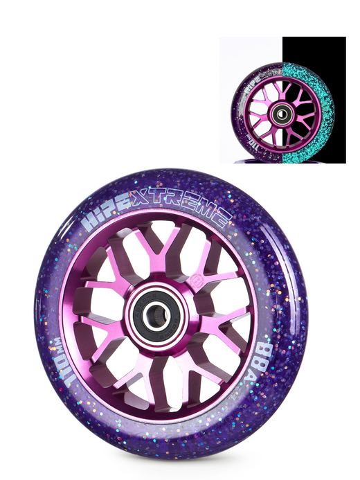 Колесо HIPExtreme Neon Flakes 110*24 мм, фиолетовый