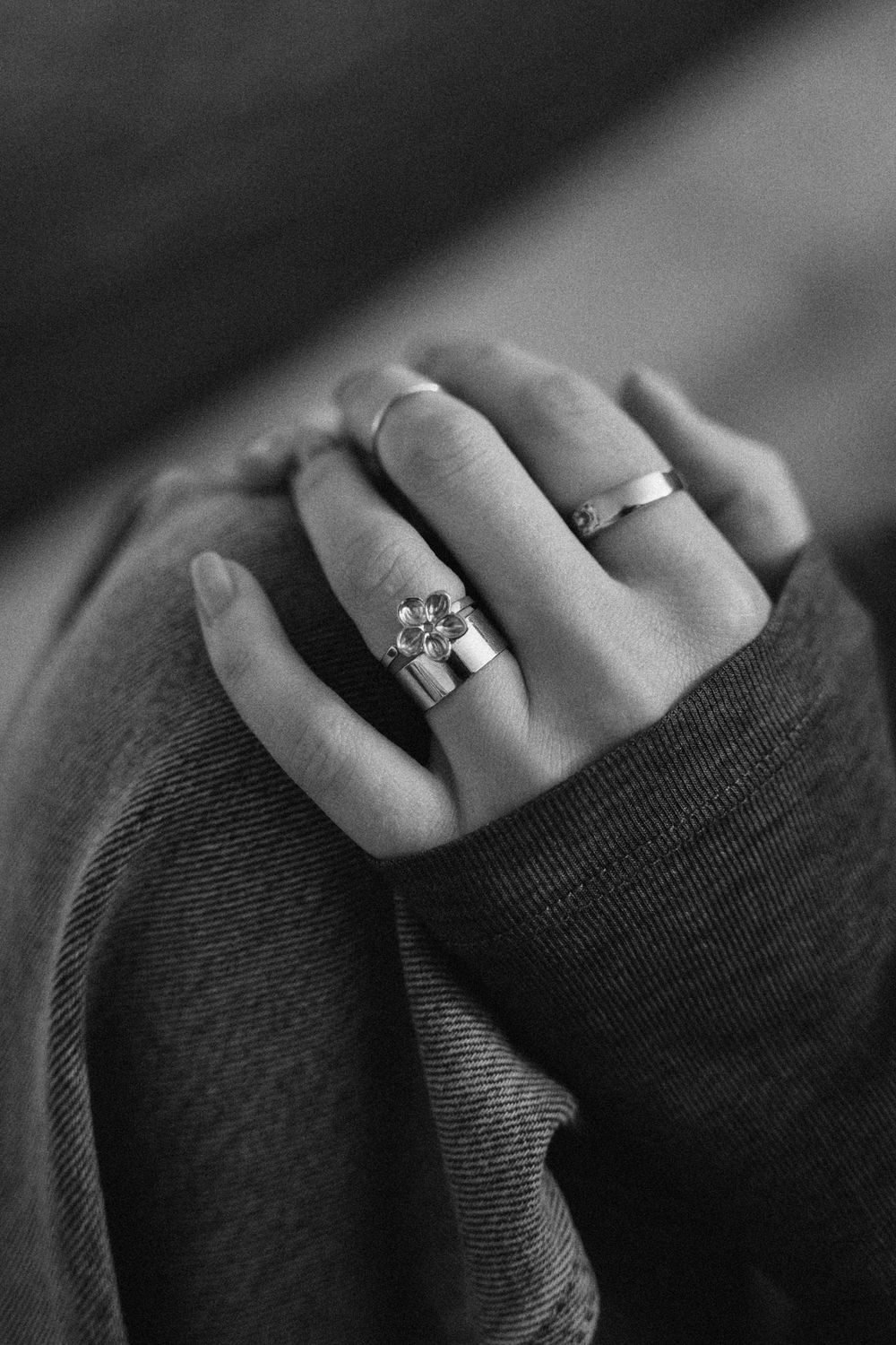 Кольцо Lilac 5, белая эмаль, разъемное