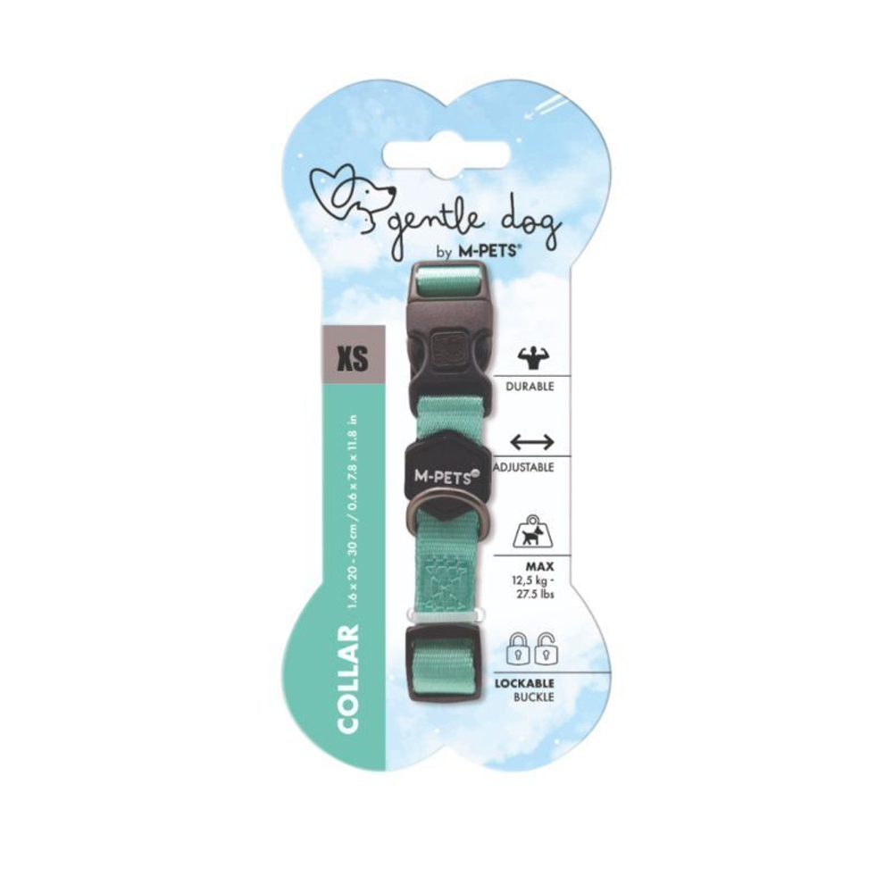 Ошейник для собак GENTLE DOG XS 20-30 см, бирюзовый, MPets