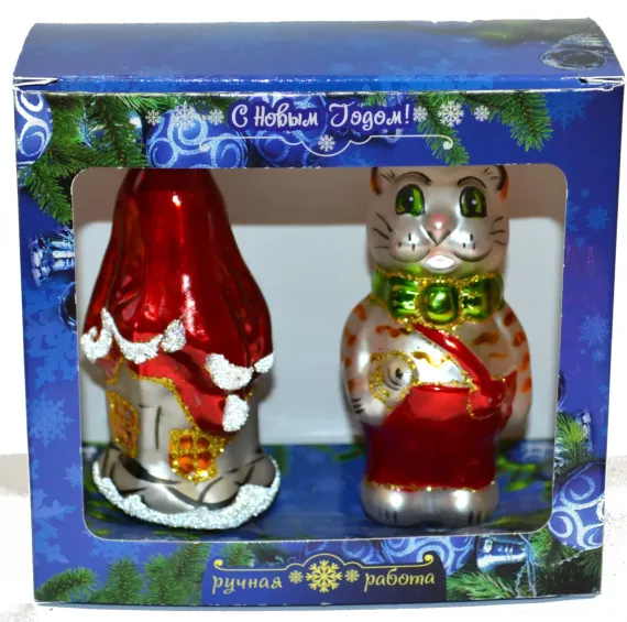 Набор &quot;Кошкин дом&quot; h-11 см, из 2 фигурок, в подарочной упаковке, Батик (НФ-2-119)