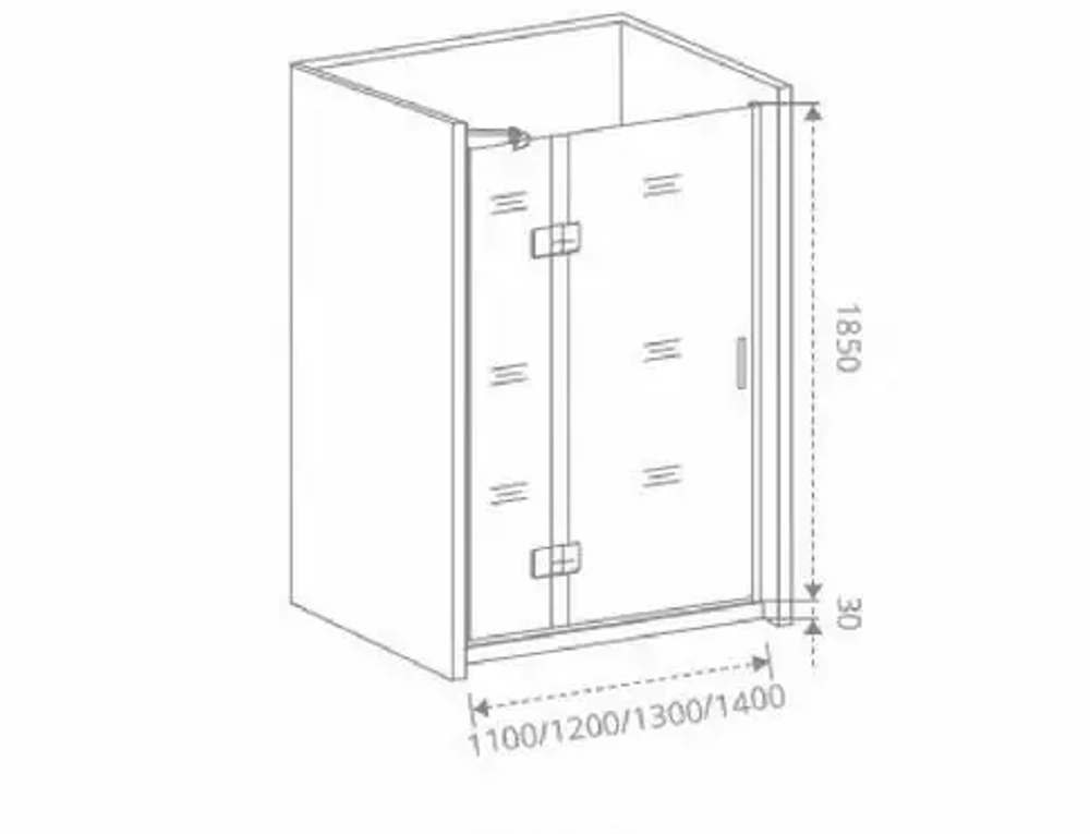 Душевая дверь в нишу Bas Saturn WTW 120*185 R