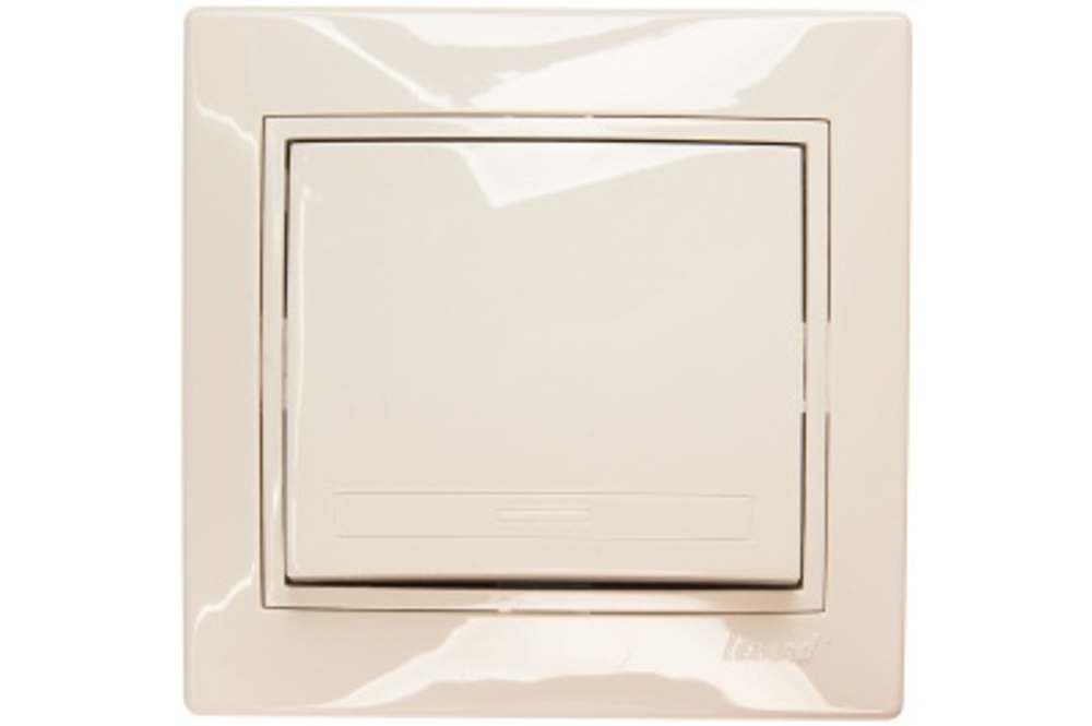 Выключатель 1-кл бел LEZARD Мира с белой вставкой