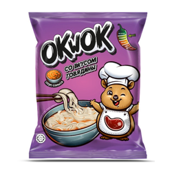 Лапша OKwok со вкусом говядины+соус сальса 100 гр