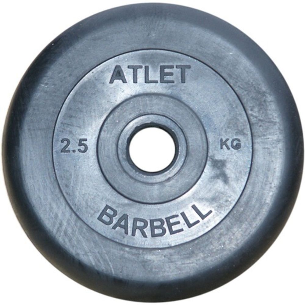 Диск обрезиненный BARBELL ATLET 2,5 кг / диаметр 26 мм