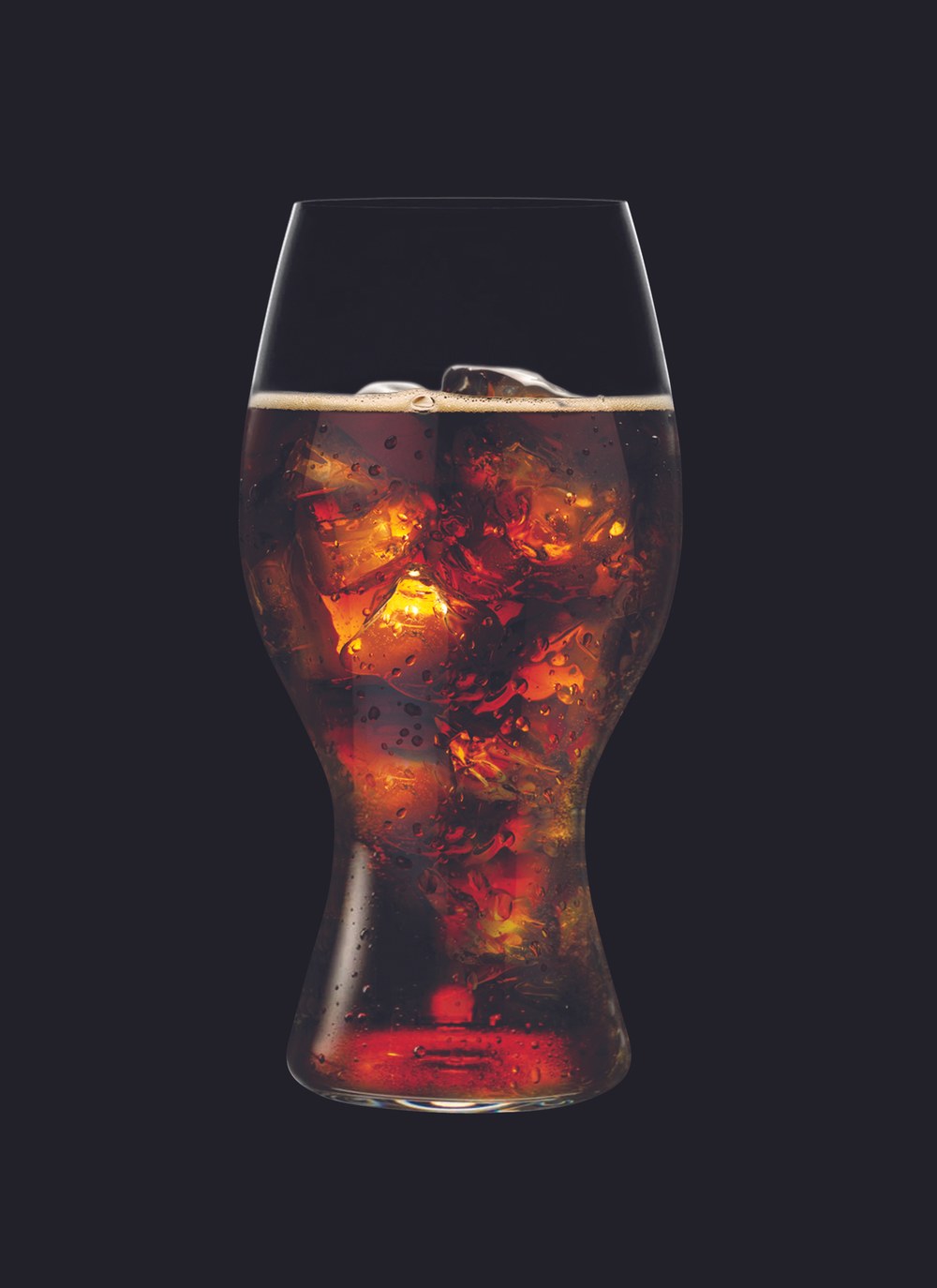 Бокал для кока-колы 480мл Riedel The O Wine Tumbler Coca-Cola Glass черный фон