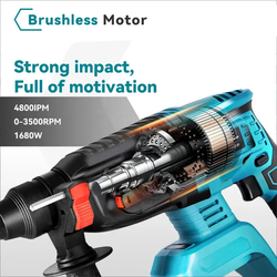 OKALEE Дрель-шуруповерт, 21 В, 1700 Нм, 2 АКБ