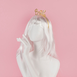 Ободок-корона из металла «BRIDE» в золотом цвете